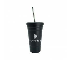 450ml Stainless Cup with Straw