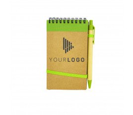 Mini Cardboard-Pen Lock Notebook (Horizontal Ring)
