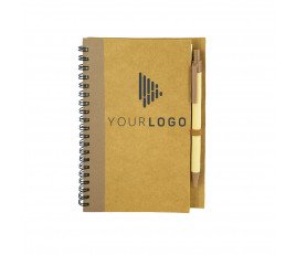 Cardboard-Pen Lock Notebook (Vertical Ring)
