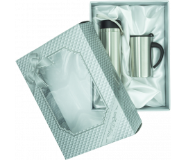 Double Premium Flask & Mug Gift Set