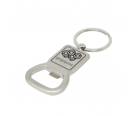 Square Stainless Steel Keychain with Bottle Opener