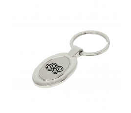 Rounded Stainless Steel Keychain