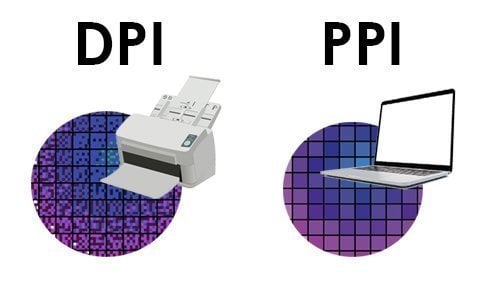 พิกเซลของ DPI และ PPI