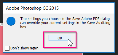 When a pop-up appears, click OK.