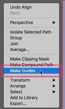 Right click anywhere and select Make Guides